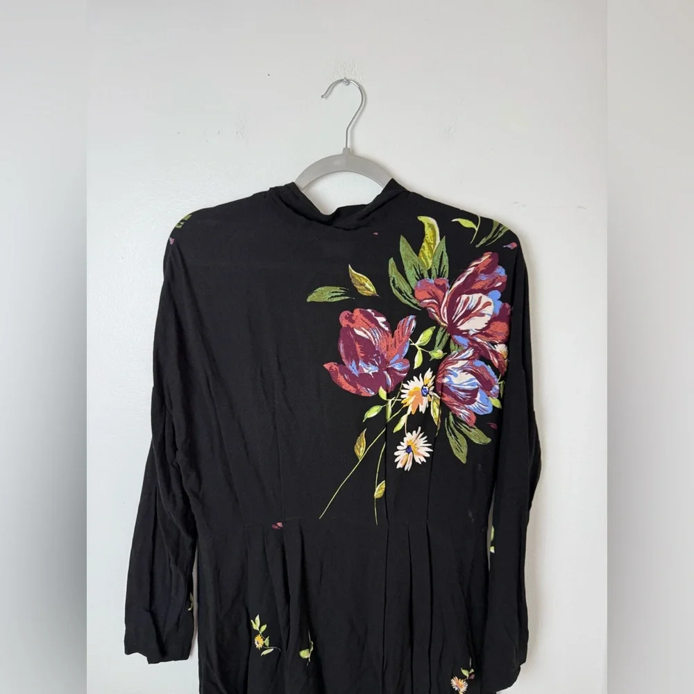 Free People Black Gemma Tunic Top and/or Mini Dress Small - Picture 4 of 6